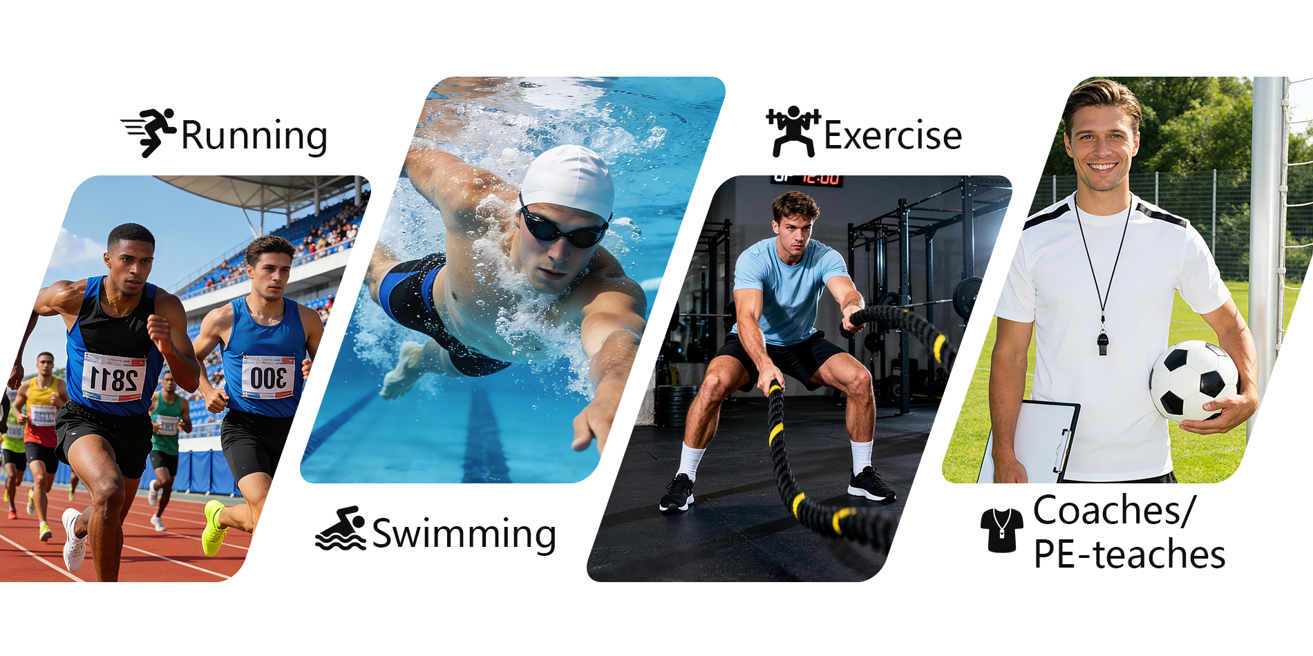 PULIVIA YS-810 Stopwatch 10 Splits with Countdown Timer Pace Mode Clock Calendar, Transpare Red