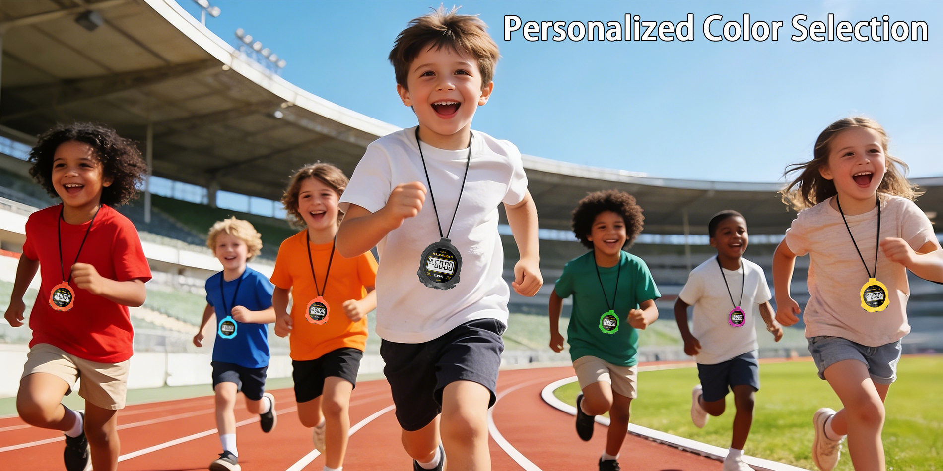 PULIVIA YS-802C Stopwatch Timer Only Stopwatch with ON/OFF, NO Bell No Whistle, Red